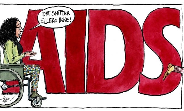 Jyllandsposten - AIDS tegning - Det smitter ellers ikke!