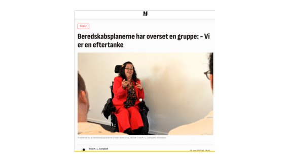 2505 Nordjyske kronik Beredskabsplanerne har overset en gruppe: - Vi er en eftertanke