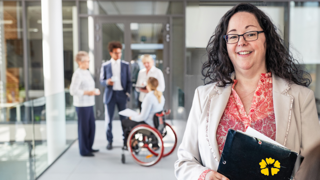 Tina med folk i kørestol